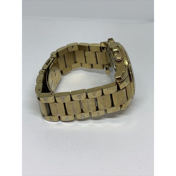 Michael Kors MK5466 Unisex Gold Stainless Steel Analog Dial Quartz Watch PB10 - Picture 7 of 8